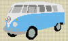 Volkswagen Camper Van Split Screen Cross Stitch Chart