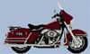 Harley Davidson Road King Fire Motorcycle Cross Stitch Chart