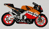 Honda Repsol 2004 Motorcycle Cross Stitch Chart