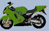 Kawasaki Zx 12R Motorcycle Cross Stitch Chart