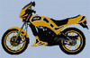 Yamaha Rd Motor Bike Cross Stitch Pattern