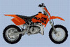 Ktm 50 Motorcycle Cross Stitch Chart