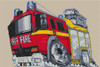 London Fire Engine Cross Stitch Chart