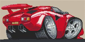 Lamborghini Countach Cross Stitch Kit | MariesCrossStitch.co.uk