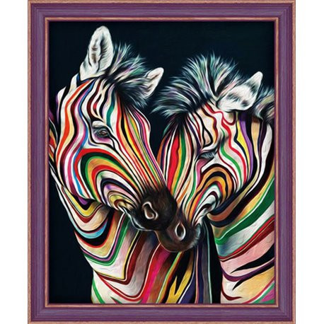 Colourful Zebras Diamond Painting Kit Mariescrossstitch Co Uk