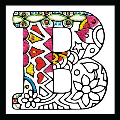 Zenbroidery Letter B EMBROIDERY KIT By Design Works