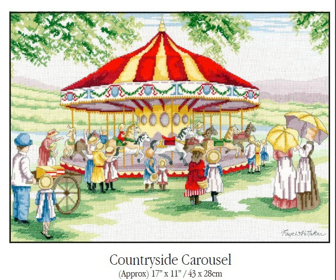 Carousel kids completed cross stitch Home & Living Wall Hangings Home ...