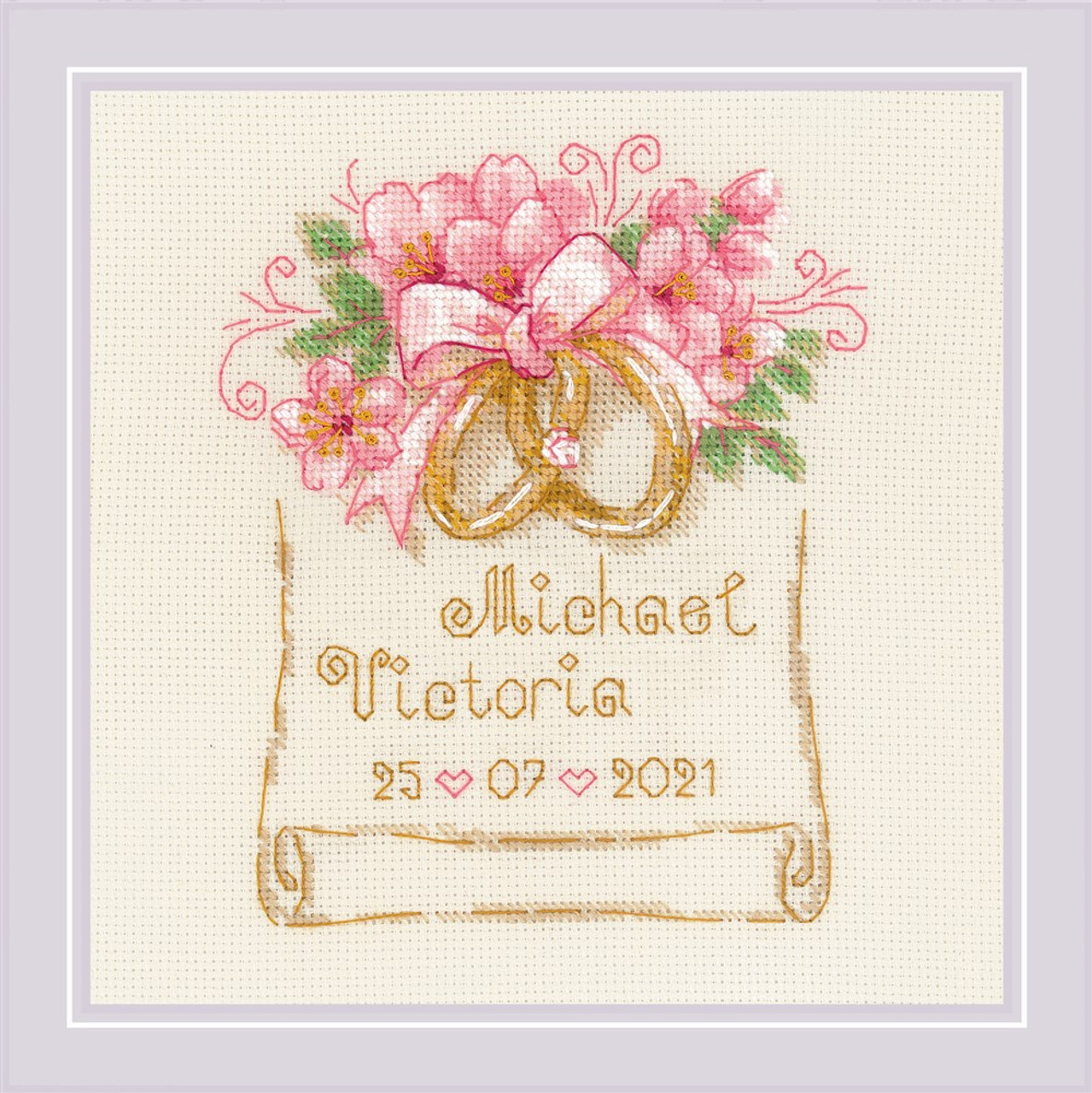 cross stitch graph for golden rings