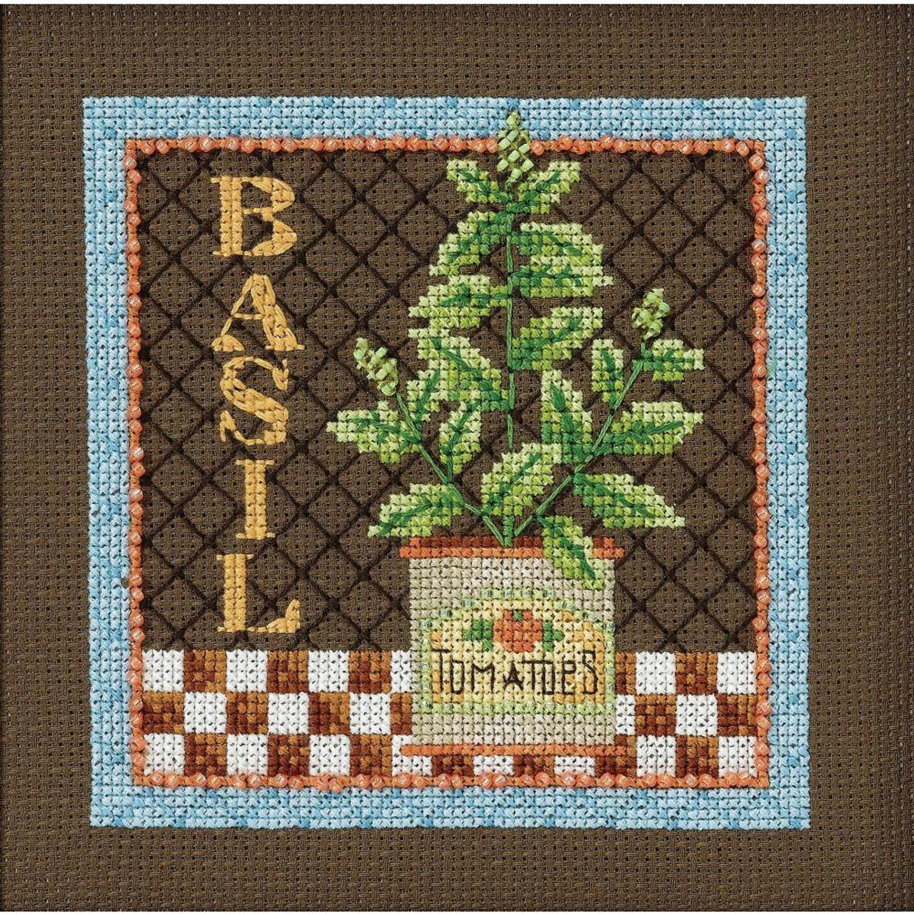 Basil Buttons And Beads Counted Cross Stitch kit By Mill Hill