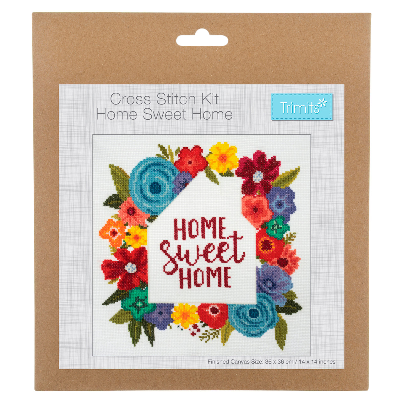 Kreuzstich-Set „Herbstblätter“ – 14 Count, 400x400 Stiche, 82x82 Cm