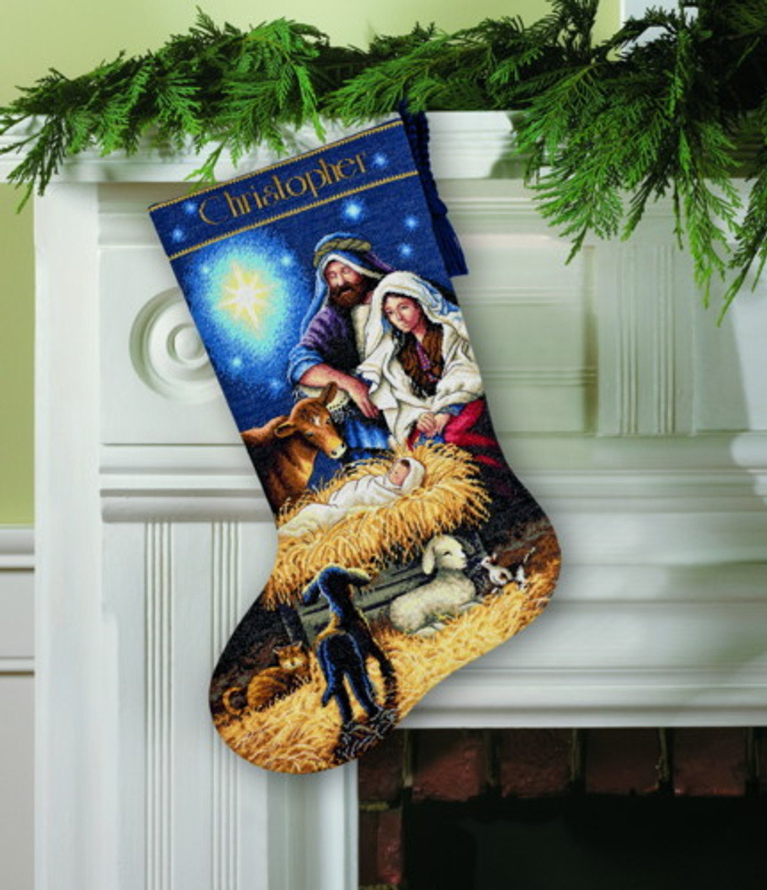 Jolly Trio Cross-Stitch Stocking Kit