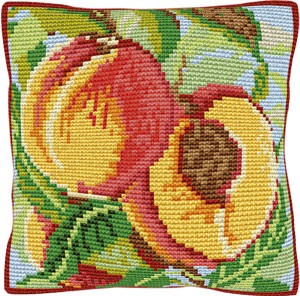 Peaches Chunky Cross Stitch Cushion Kit MariesCrossStitch.co.uk