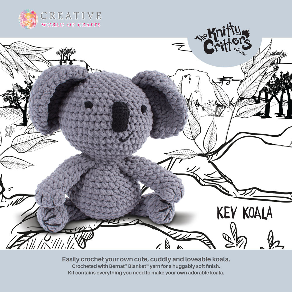 Knitty Critters KC616 – Kit Uncinetto Per Creare Animaletti – Filato Bernat Incluso, Uncinetti 5 E 8 Mm - 4