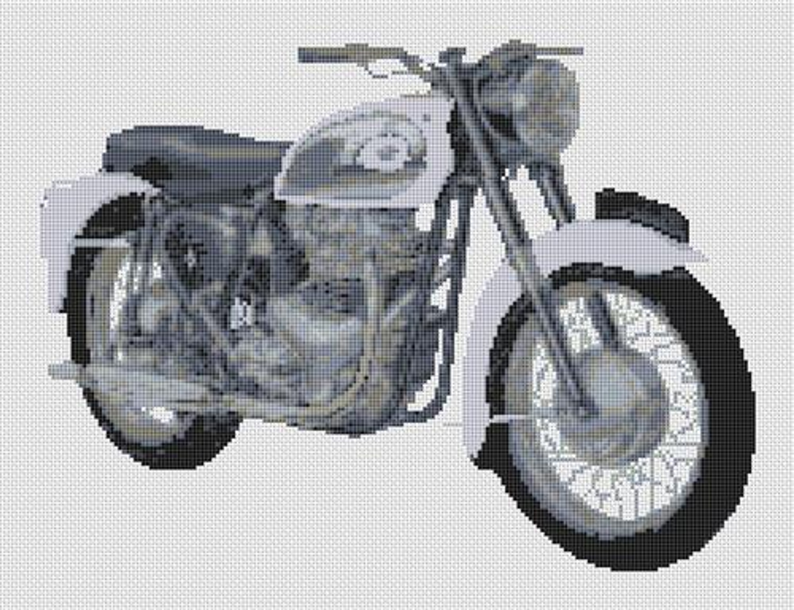 Bsa Superrocket Motorcycle Cross Stitch Pattern By Stitchtastic