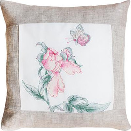Rose and Butterfly Pillow Cross Stitch Kit by Luca-S