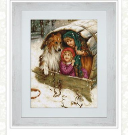 Winter Collie Cross Stitch Kit by Luca-S