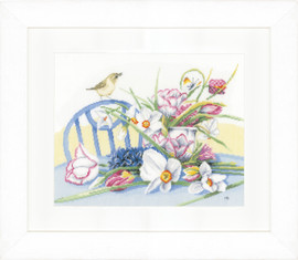 Daffodils on the table Cross Stitch Kit by Lanarte