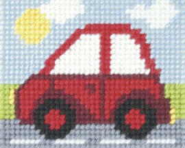 Little Red Car Needlepoint Kit by Orchidea