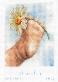 Baby Foot birth Sampler Cross Stitch Kit by Vervaco