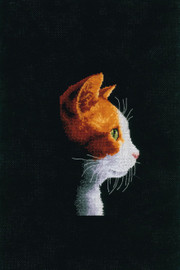 Kitten Face Cross Stitch Kit by Vervaco