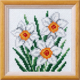 Narcissus Garden posies Cross Stitch Kit by Orchidea