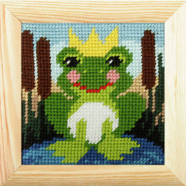 My first Embroidery Needlepoint Kit - Frog By Orchidea