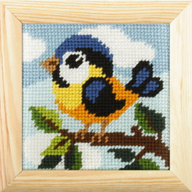 My First Embroidery Needlepoint Kit - Birdie By Orchidea