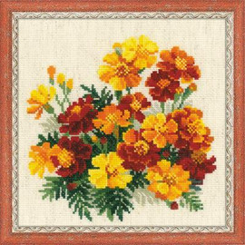 Marigolds Cross Stitch Kit by Riolis