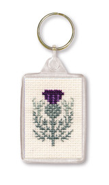 Scottish Thistle Keyring Cross Stitch Kit by Textile Heritage