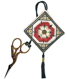 Tudor Rose Scissor Keep Cross Stitch Kit by Textile Heritage