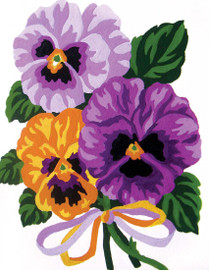 Pansies Canvas only By Grafitec