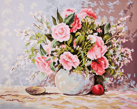 Pastel Arrangement Canvas only By Grafitec