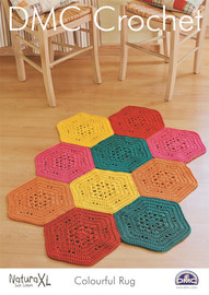 Colourful Rug Crochet Pattern by DMC