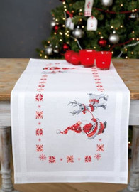 Christmas Elves Runner Emboidery Kit By Vervaco