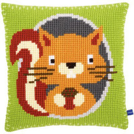 Squirrel Chunky Cushion Cross Stitch Kit By Vervaco