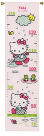 Hello Kitty: Rainy days  Height Chart Counted Cross Stitch