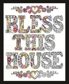 Zenbroidery - Bless This House Conton Fabric by Design Works