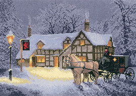 Christmas Inn Cross Stitch Kit By Heritage