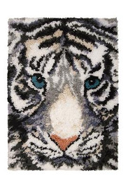 White Majesty Latch Hook Rug  By Grafitec