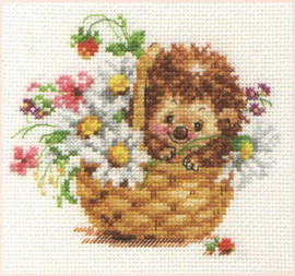 Alisa Kreuzstich Set „Poppy“ – Komplettset Mit Stoff, Garn, Nadel & Anleitung Für 11x10 Cm Motiv