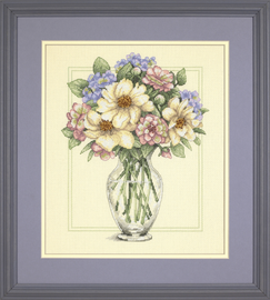 Flowers In A Tall Vase Cross Stitch Kit by Dimensions