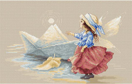 Paper boat Fairy Cross Stitch Kit by Luca S