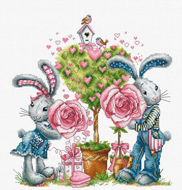 Bunny Love Cross Stitch Kit by Luca S