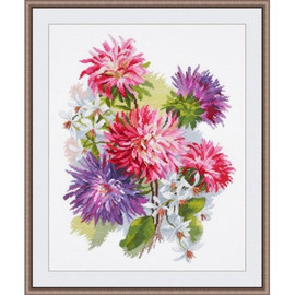 Asters Cross Stitch Kit by Oven