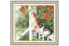 On the porch Cross Stitch Kit by Golden Fleece