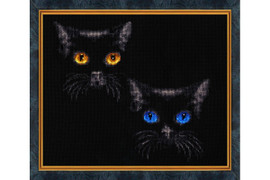 Shining Eyes Cross Stitch Kit by Golden Fleece