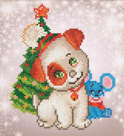 Christmas Pup and Mouse Craft Kit By Diamond Dotz