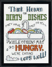 Dirty Dishes Cross Stitch Kit By Design Works