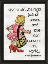 Right Pair Of Shoes Cross Stitch Kit By Design Works