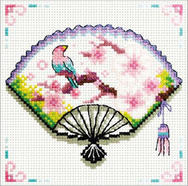 Cherry Blossom Fan No Count Cross Stitch Kit By Riolis